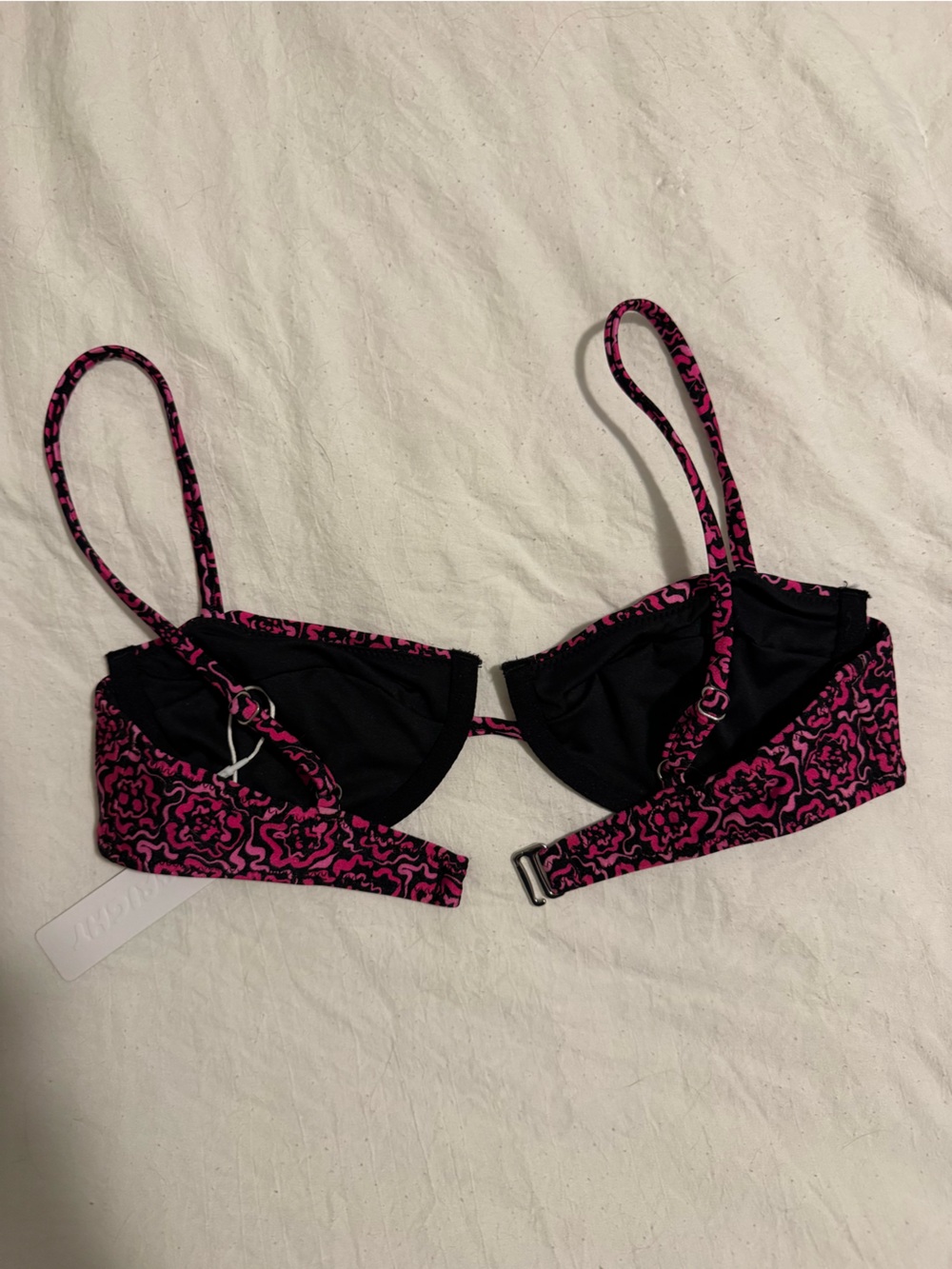 Women’s Pink Floral-Print Bikini Top - Picture 2 of 2